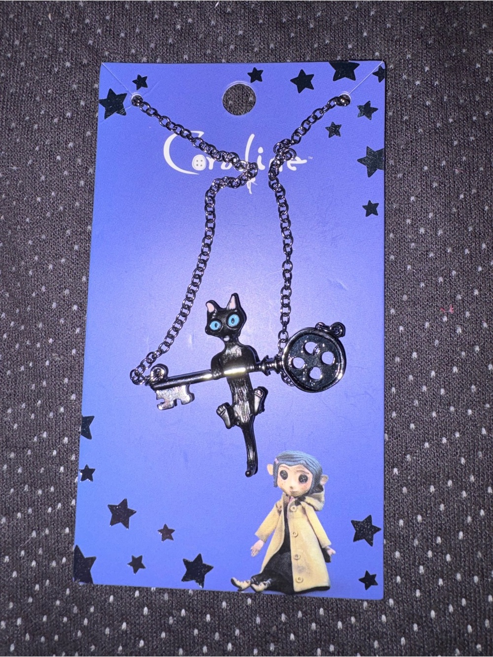 Coraline Cat Key Necklace